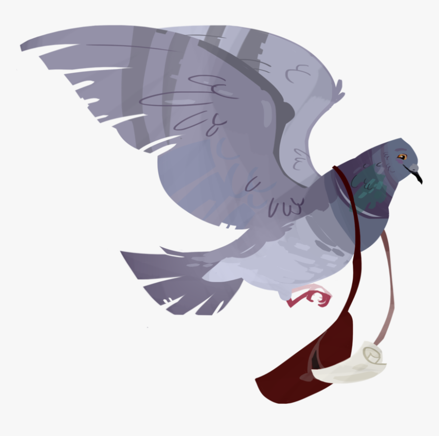 Drawn Pigeon Carrier Pigeon - Carrier Pigeon Png, Transparent Png, Free Download