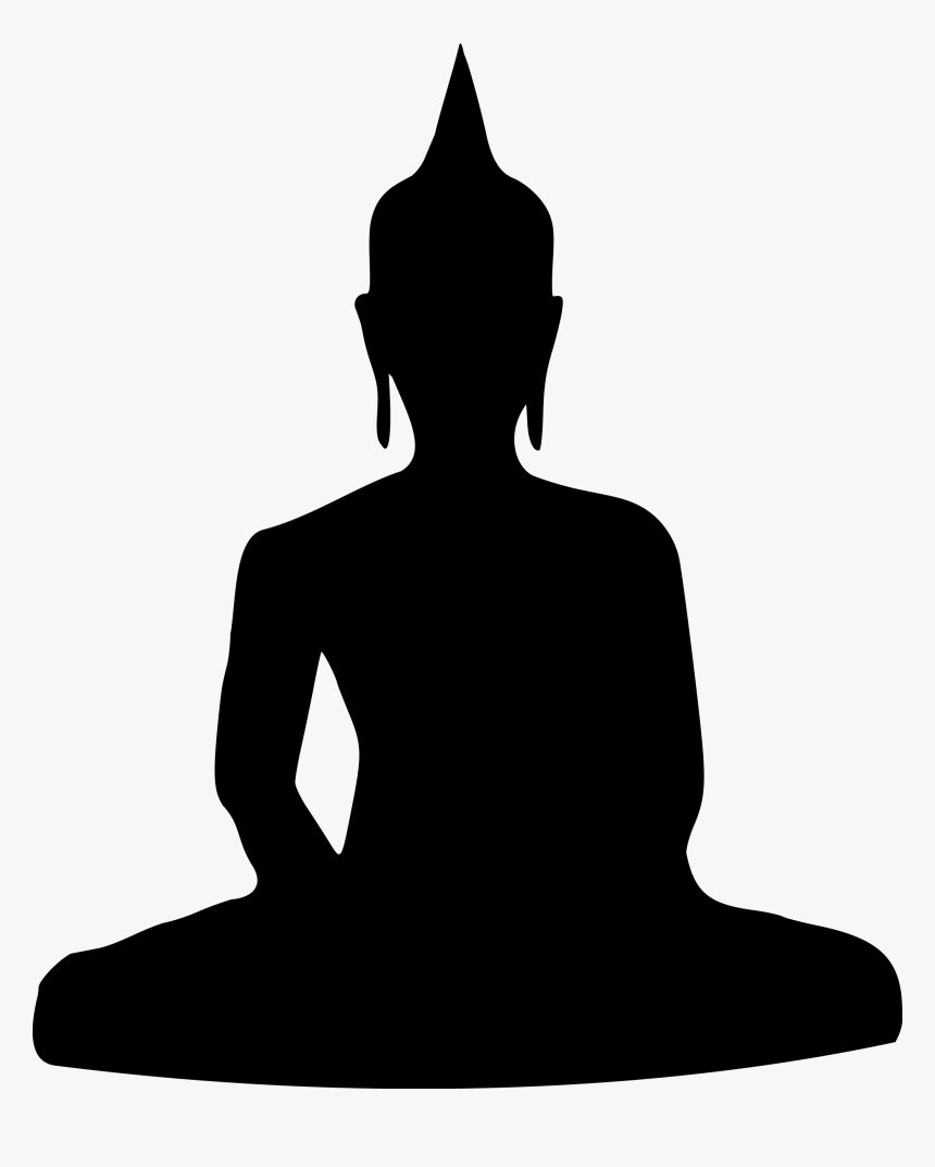 Buddha Temple Png Clipart - Buddha Black And White Drawing, Transparent Png, Free Download