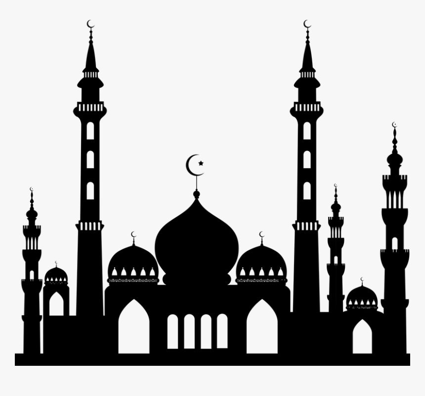 Islam Drawing Temple - Gambar Masjid Hitam Putih, HD Png Download, Free Download