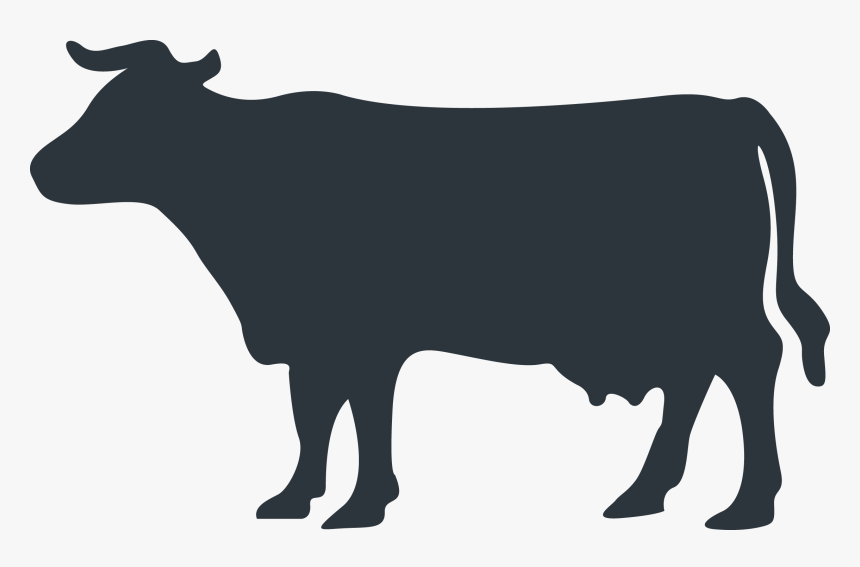 Cow Silhouette 1png - Silhouette Of A Rhino, Transparent Png, Free Download