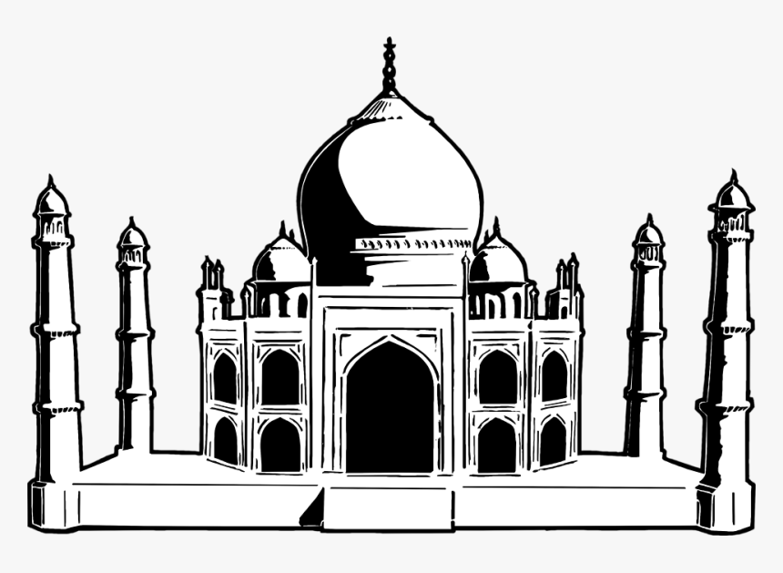 Drawing Of Taj Mahal Png Image - Illustration Of Taj Mahal, Transparent Png, Free Download