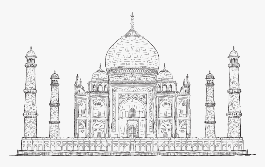 Drawing For Taj Mahal, HD Png Download, Free Download