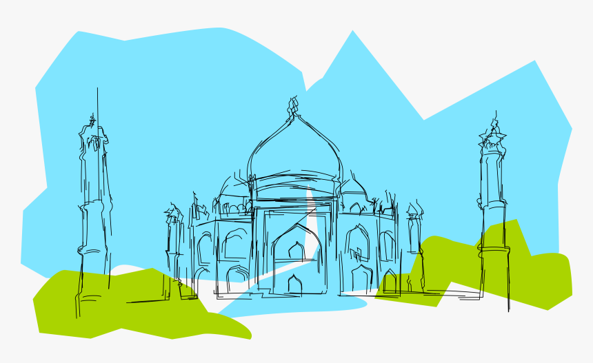 Taj, Tajmahal, Monument, Agra, Landmark, Mausoleum - Taj Mahal Graphic, HD Png Download, Free Download