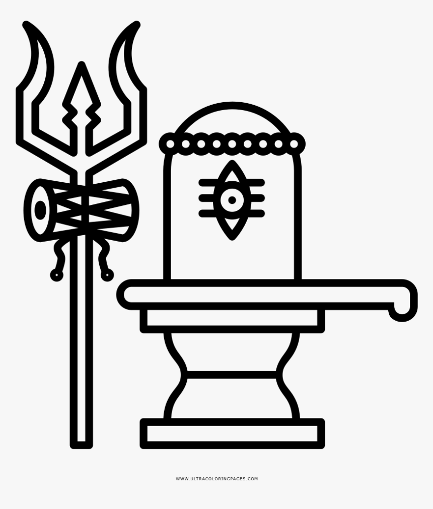 Trident Clipart Mahashivratri - Easy Shiva Lingam Drawing, HD Png Download, Free Download