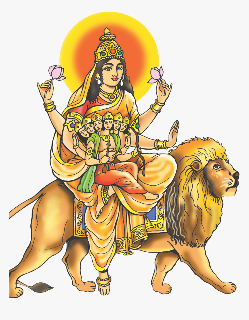 Lord Durga Png Image File - 5th Day Of Navratri, Transparent Png, Free Download