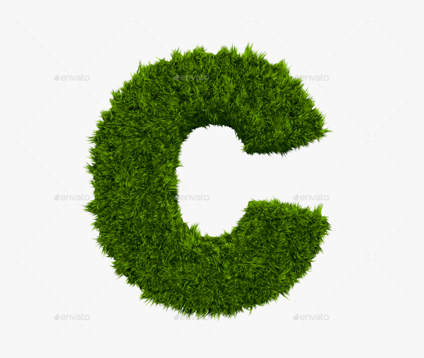 Letter O Grass Png , Png Download - C In Png 3d, Transparent Png, Free Download