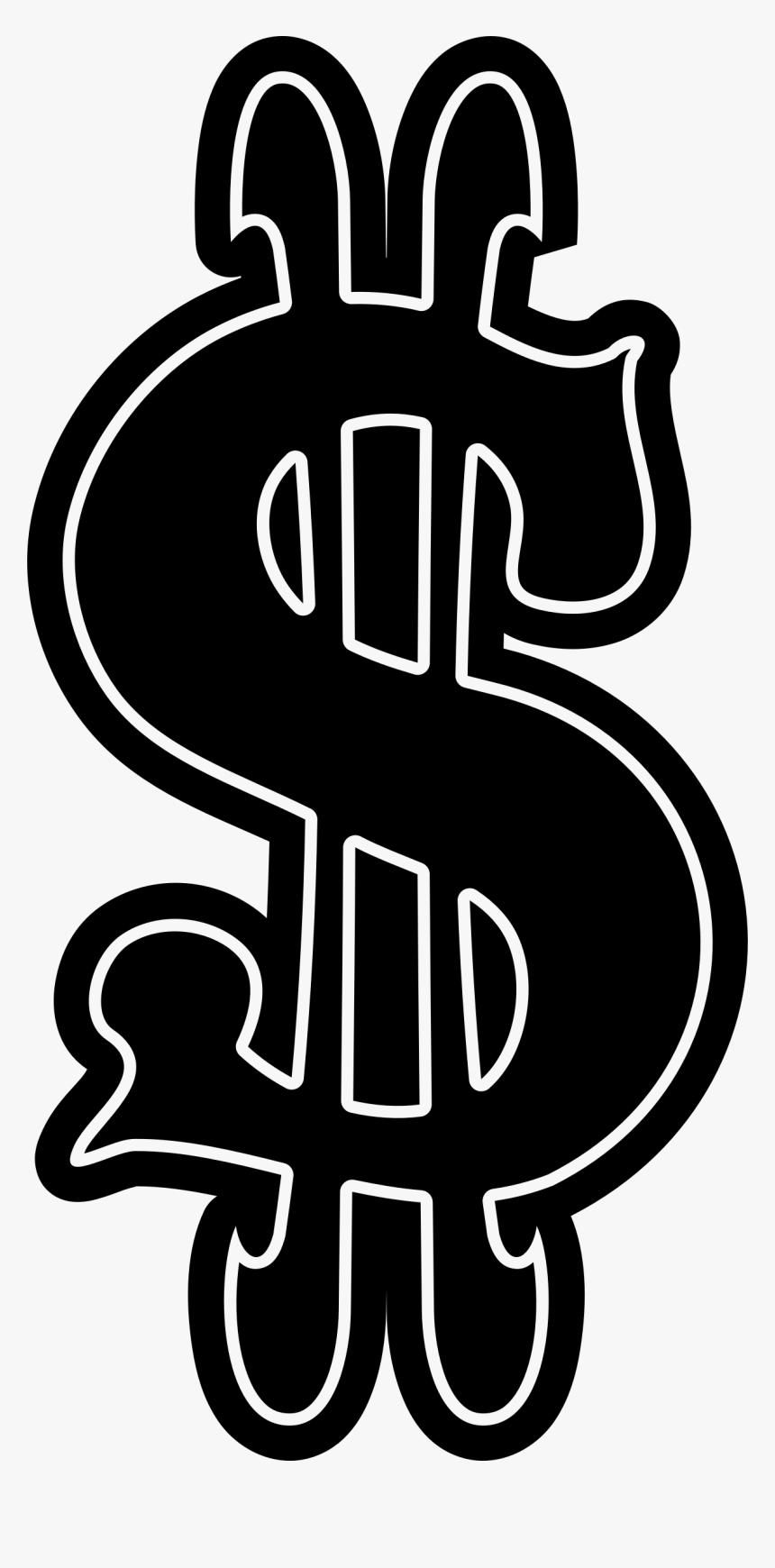 Dollar Signs Png - Dollar Black And White, Transparent Png, Free Download