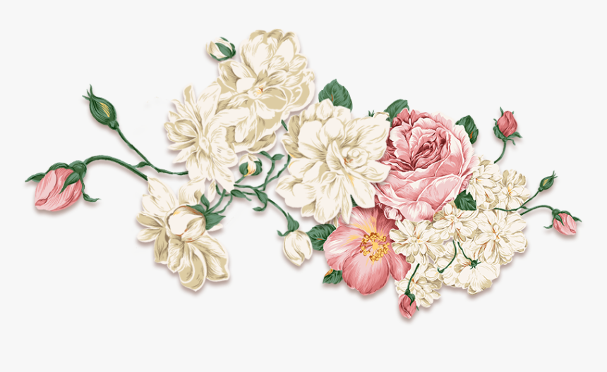 Wall Decal Flower Peony Free Download Png Hd Clipart - Free Png Vintage Floral, Transparent Png, Free Download