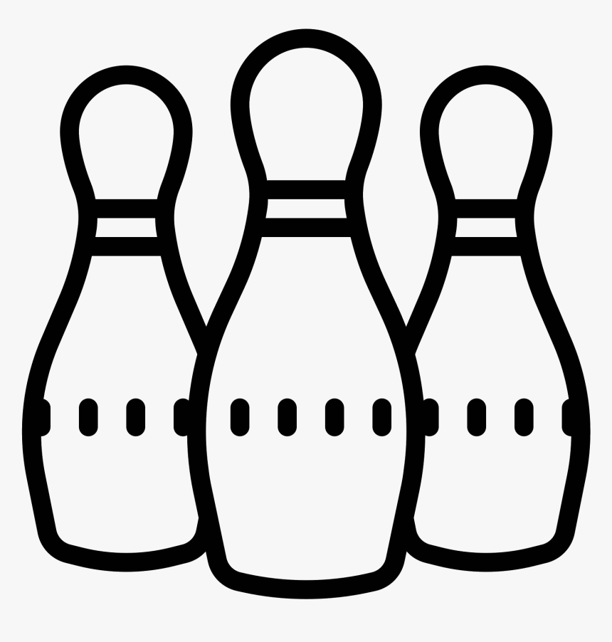 Transparent Bowling Pin Clipart Black And White - Jeu De Quilles Dessin, HD Png Download, Free Download