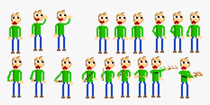 Baldi Sprite Sheet, HD Png Download, Free Download