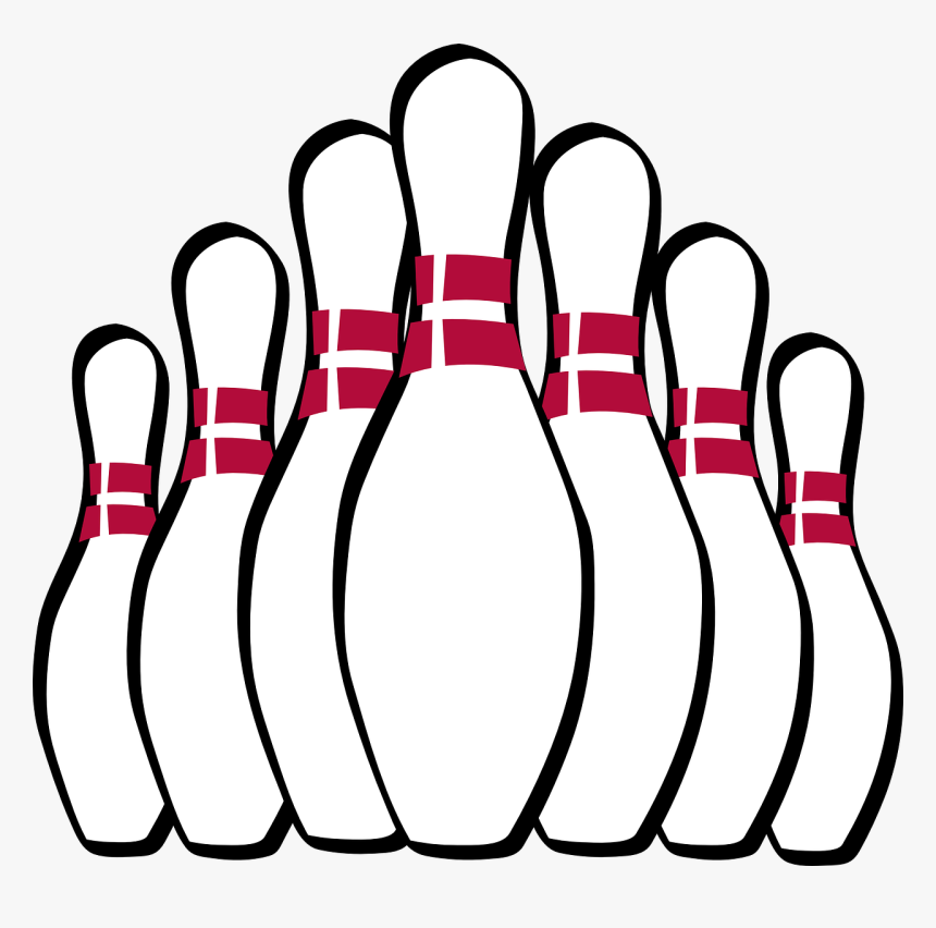 Pin Bowling Seven Play White Game - Clip Art Bowling Pin, HD Png Download, Free Download