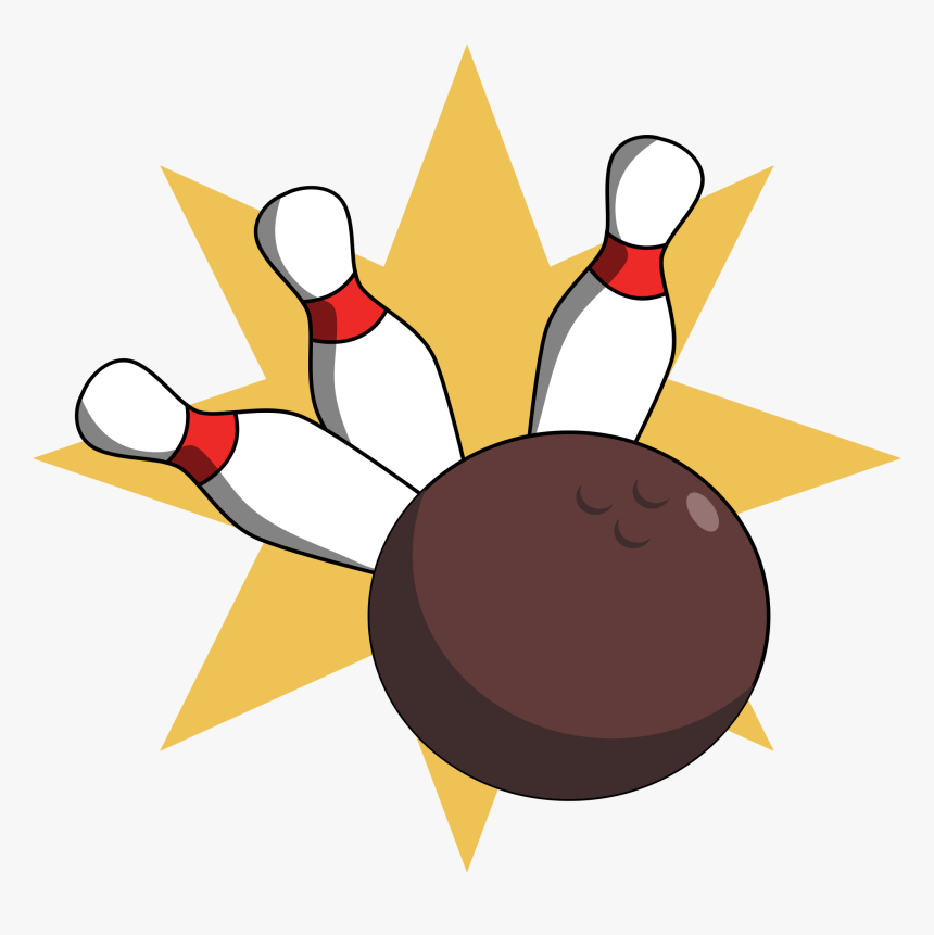 Bowling Transparent Image - Bowling Ball Hitting Pins Png, Png Download, Free Download