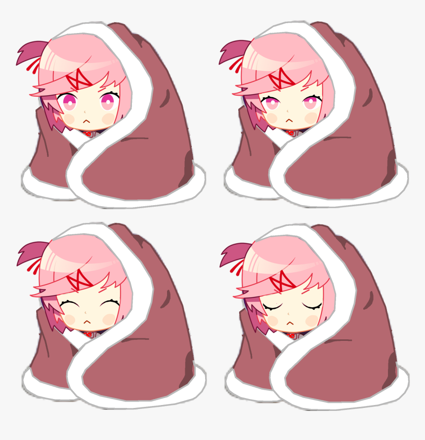 Hd Sleeping Chibi Natsuki Sprites Ddlc Png Natsuki - Sayori Chibi, Transparent Png, Free Download