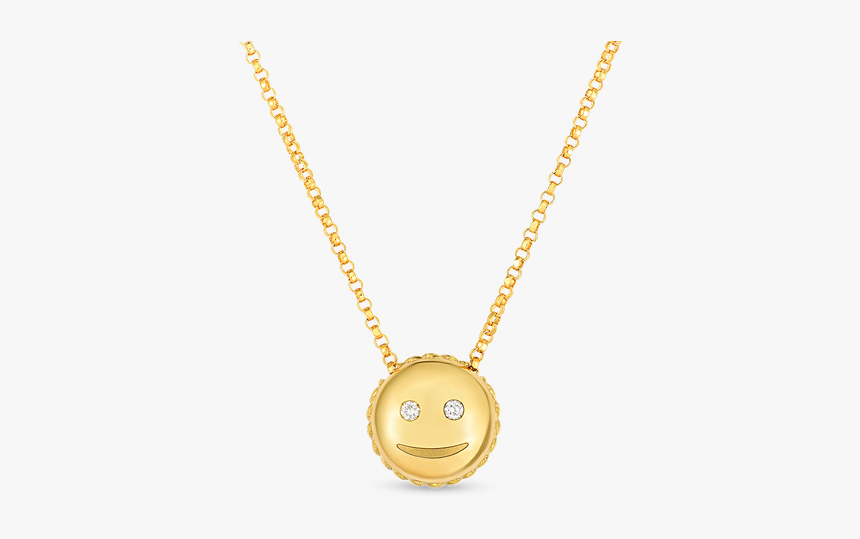 Roberto Coin Smiley Emoji Pendant With Diamonds - Locket, HD Png Download, Free Download