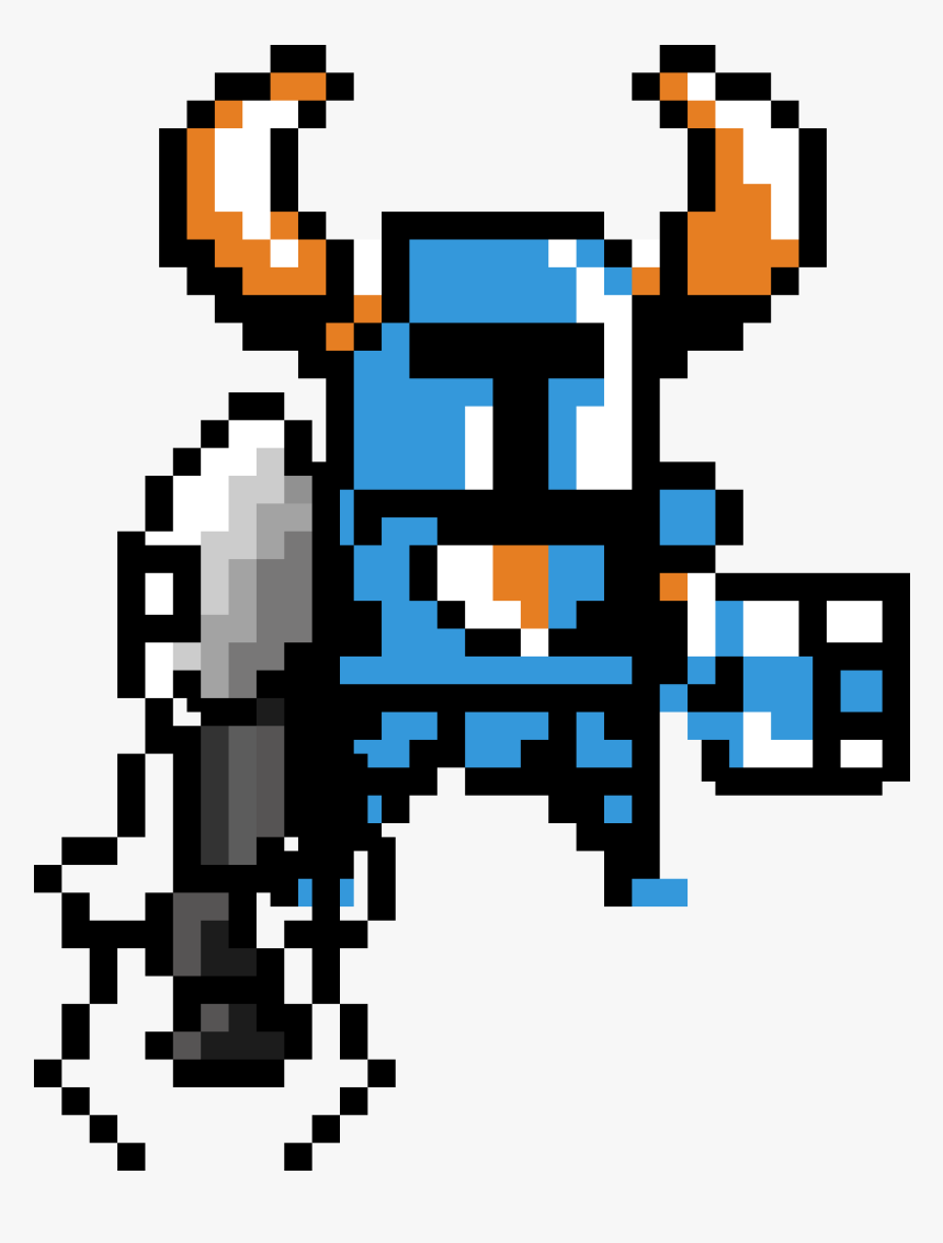 Shovel Knight Pixel Grid Clipart , Png Download - Shovel Knight Pixel Art, Transparent Png, Free Download
