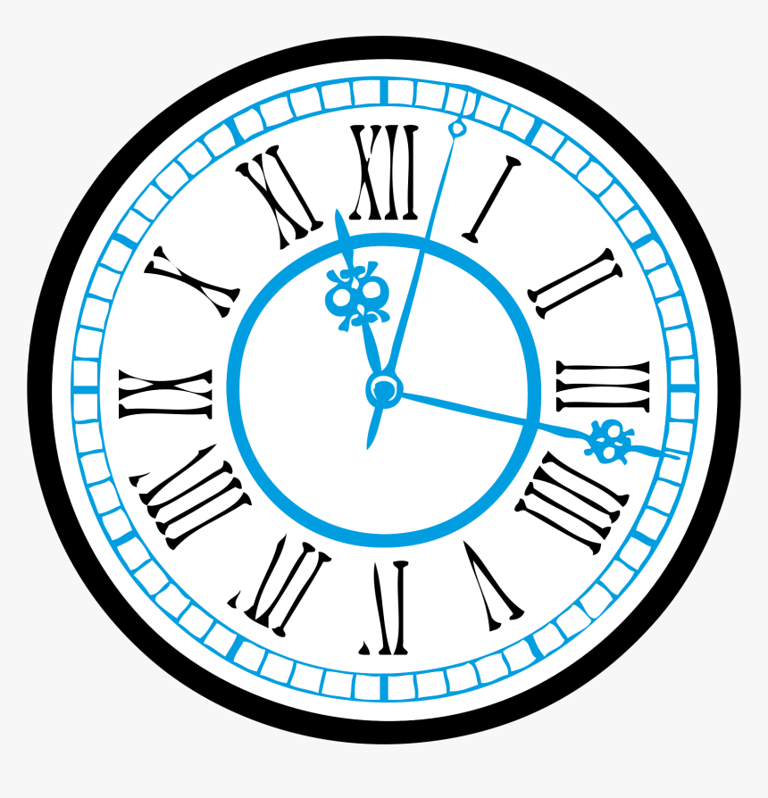 Pocket Watch Face Drawing - Alice In Wonderland Clock Art, HD Png Download, Free Download