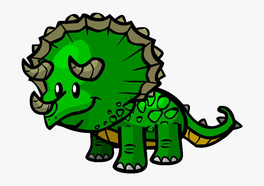 Green Clipart Triceratops - Triceratops Clipart Transparent Background, HD Png Download, Free Download