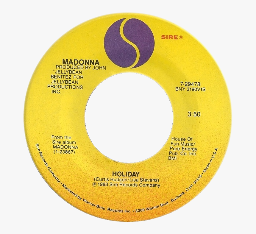 Madonna Holiday 1983 Us Vinyl - Boney M Dancing In The Streets 7, HD Png Download, Free Download