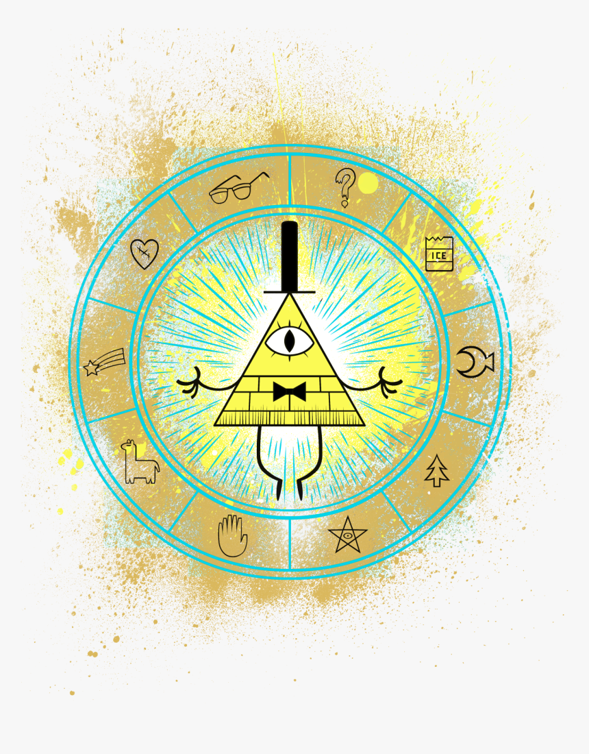 Bill Cipher T Shirt Gravity Falls Animated Film Image - Cipher Circle Gravity Falls, HD Png Download, Free Download