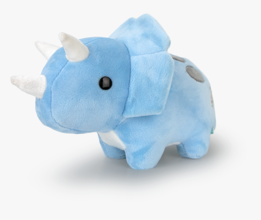 Blue Stuffed Animal Triceratops - Png Stuffed Animal Cute, Transparent Png, Free Download