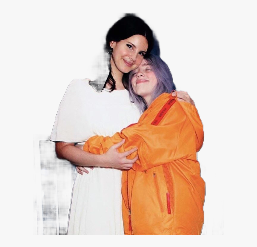 #billieeilish #lanadelrey #freetoedit - Lana Del Rey E Billie Eilish, HD Png Download, Free Download