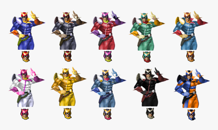 Captain Falcon Alternate Costume Smash 4 , Png Download - F Zero Captain Falcon, Transparent Png, Free Download