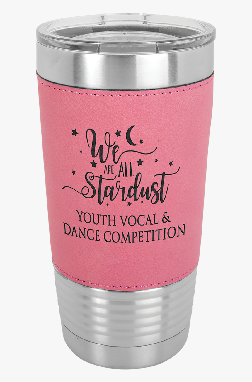 Stainless Steel Tumbler 20 Oz Pink Leather Wrap - Pink Tumblers, HD Png Download, Free Download