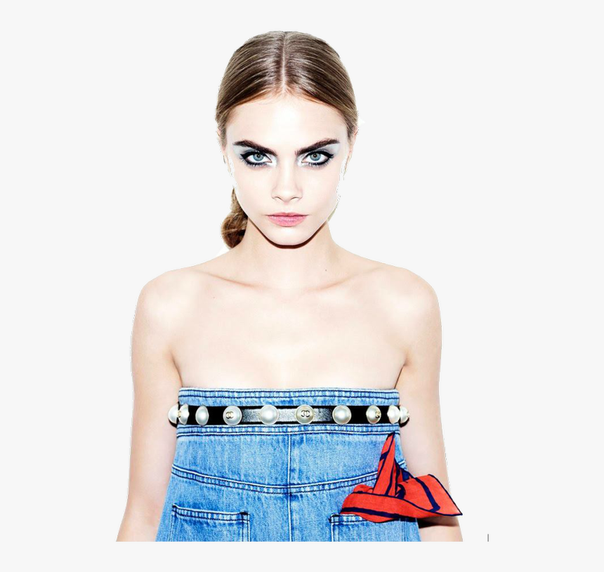 Blue, Cara Delevigne, Denim, Edited, Model, Pretty - Cara Delevingne, HD Png Download, Free Download