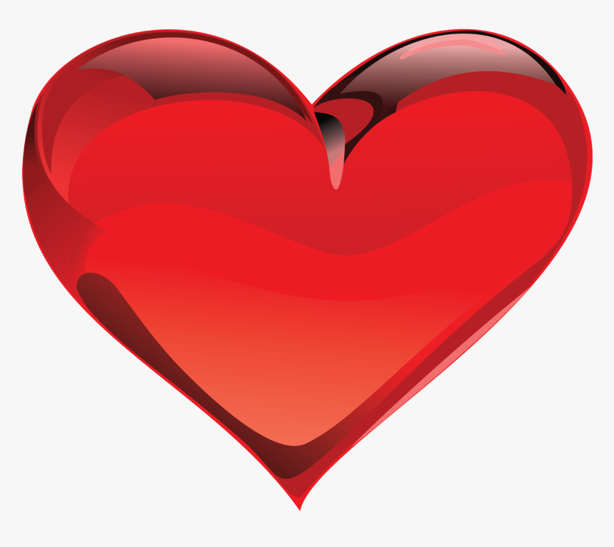 Heart Stencil Clip Art - Large Red Heart, HD Png Download, Free Download