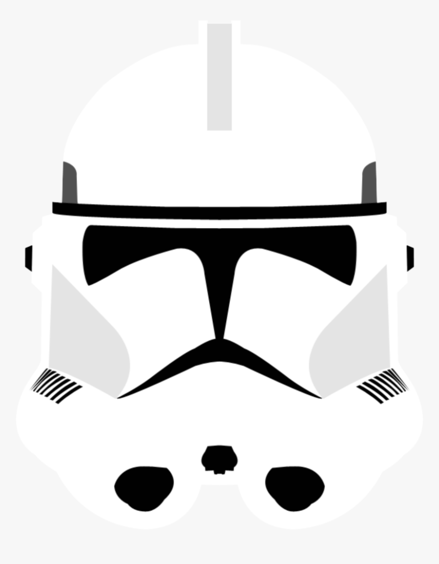 Transparent Star Wars Clipart - Clone Trooper Helmet Outline, HD Png Download, Free Download
