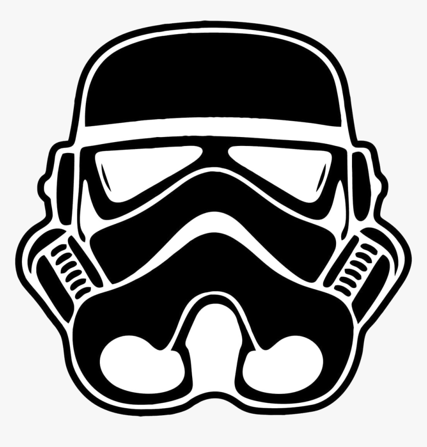 Stormtrooper Helmet Clipart Transparent Png - Black And White Stormtrooper Helmet, Png Download, Free Download