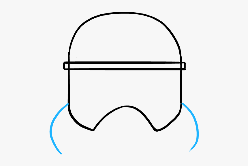 How To Draw Stormtrooper Helmet - Drawing, HD Png Download, Free Download