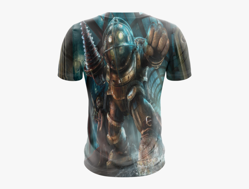 Bioshock Powerful Big Daddy Little Sister Awesome T - T Shirt Bioshock, HD Png Download, Free Download