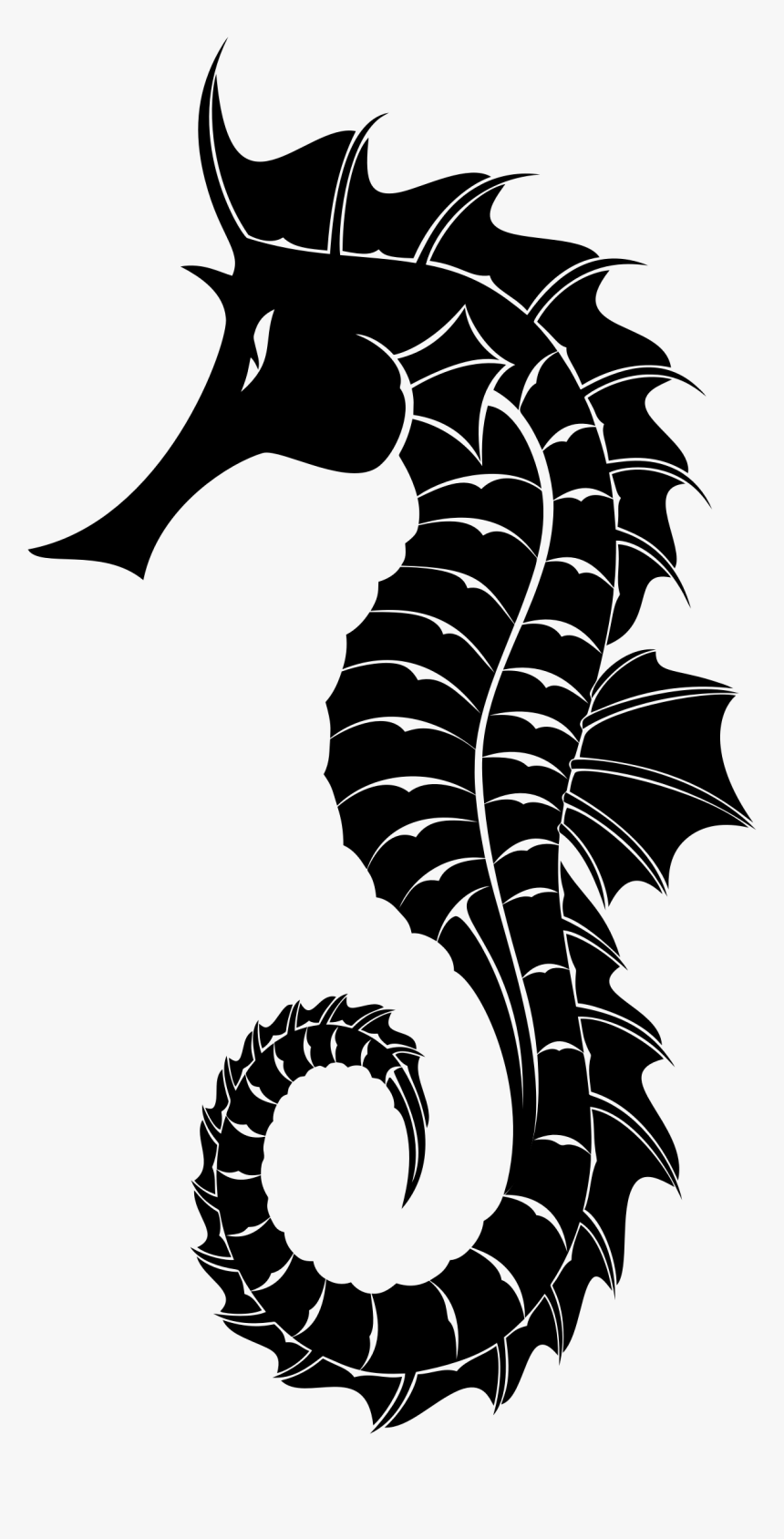 Seahorse Png - Seahorse Black And White, Transparent Png, Free Download