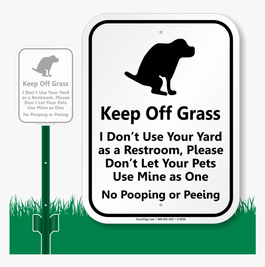 Transparent Dog Pooping Png - Keep Dog Off Lawn Signs, Png Download, Free Download