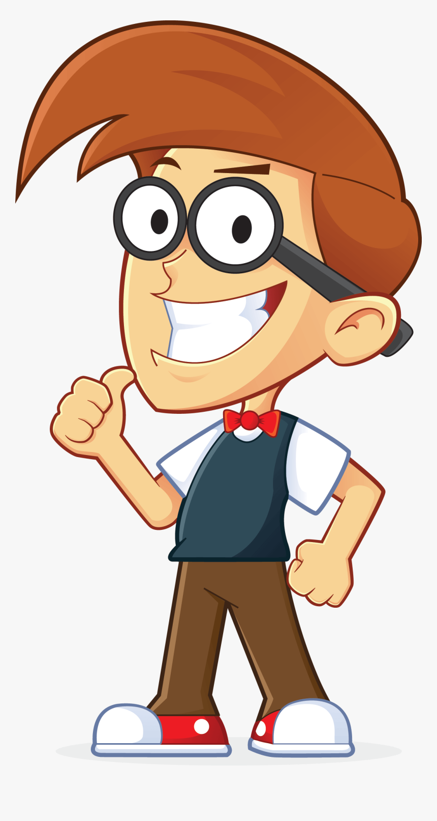 Free Nerd Geek Giving Thumbs Up People High Resolution - Man Thinking Clipart, HD Png Download, Free Download