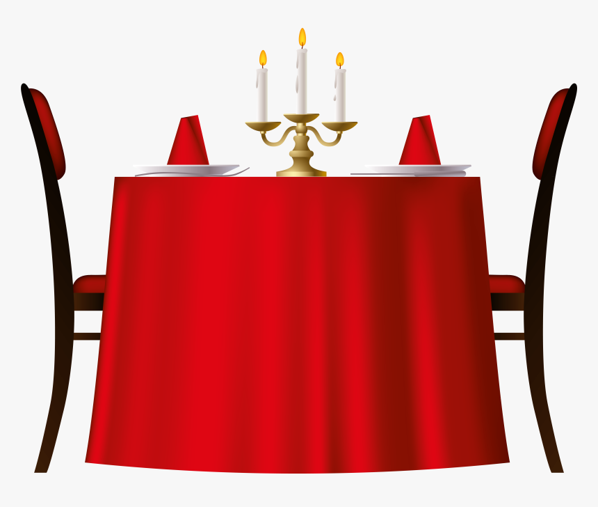 Red Romantic Table Png Image - Dinner Tabel Vector Png, Transparent Png, Free Download