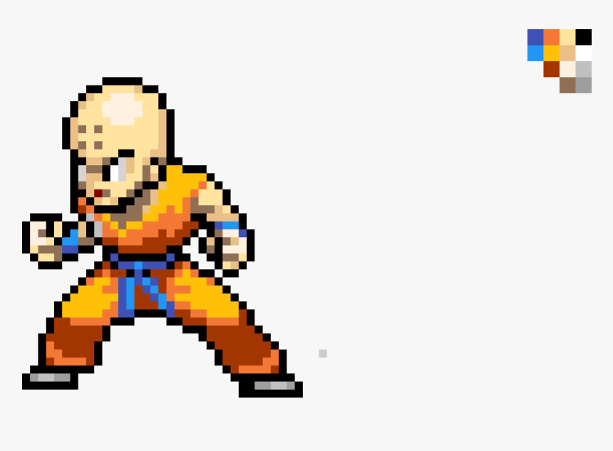 Krillin Pixel Art Minecraft, HD Png Download, Free Download