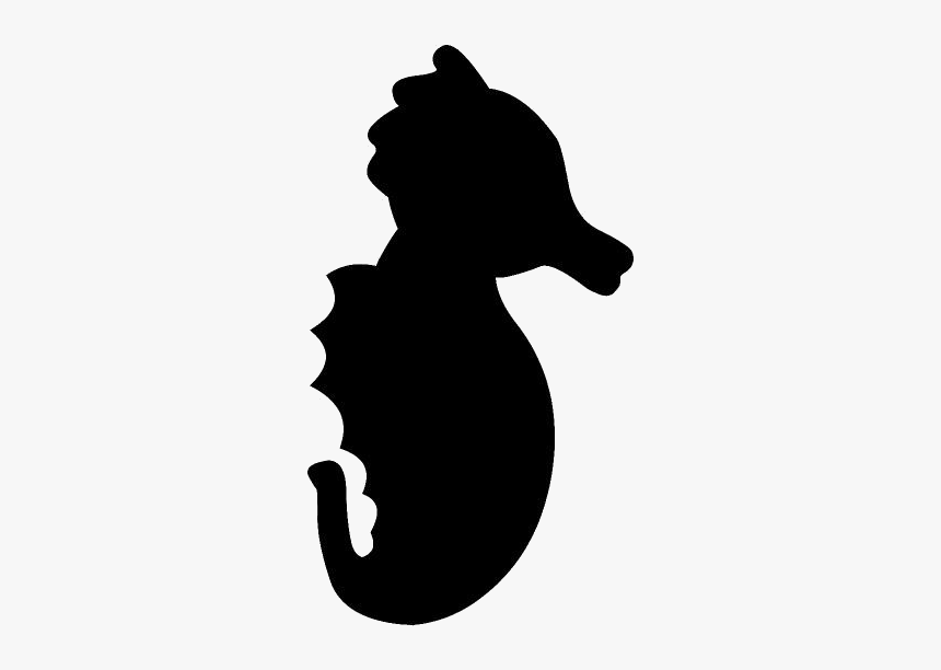 Cute Seahorse Png Silhouette Transparent Background - Illustration, Png Download, Free Download