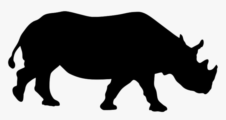 Rhinoceros Silhouette Animal Clip Art - Zoo Animal Silhouettes, HD Png Download, Free Download