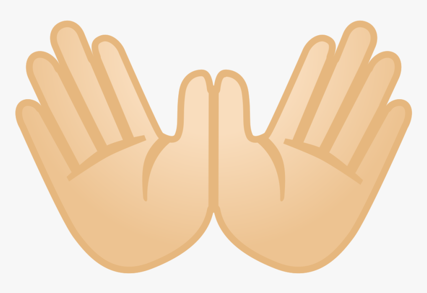 Open Hands Light Skin Tone Icon - Emoji Meaning 2 Hands, HD Png Download, Free Download