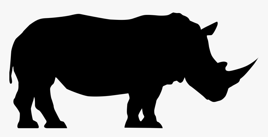 File - Rhinoceros Profil - Transparent Background Rhino Silhouette, HD Png Download, Free Download