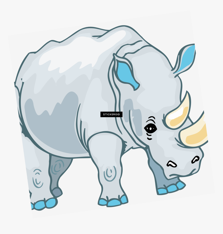 White Rhinoceros , Png Download - Животные Картинки Нарисованные, Transparent Png, Free Download