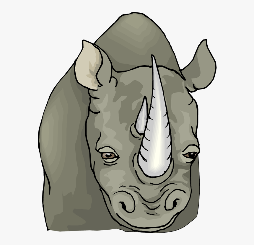 Rhino Face Clipart - Rhinoceros Face Clipart, HD Png Download, Free Download