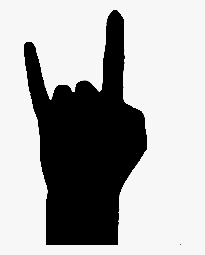 Rock Sign Of The Horns Clip Art - Rock On Hand Sign Png, Transparent Png, Free Download