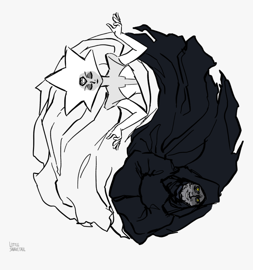 Transparent Tree Sketch Png - White Diamond Black Diamond Steven Universe, Png Download, Free Download