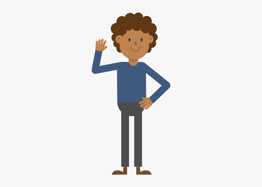 Black Man Waving Cartoon Clipart , Png Download - Cartoon Black Man Png, Transparent Png, Free Download