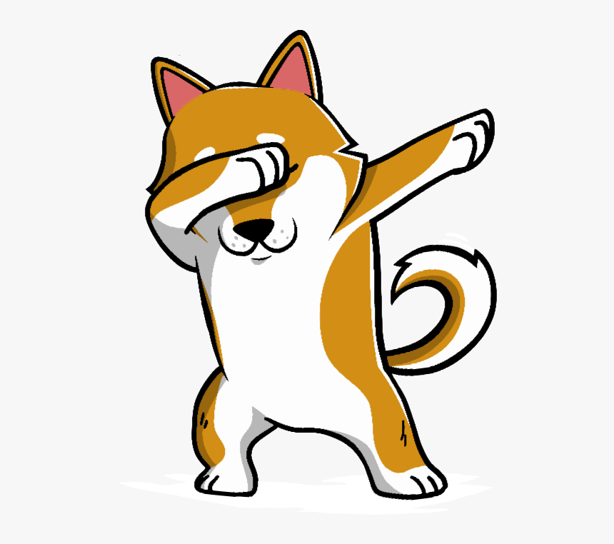 Shiba Inu Dabbing Color Changing Mug Funny Doge Meme - Shiba Inu Dabbing, HD Png Download, Free Download