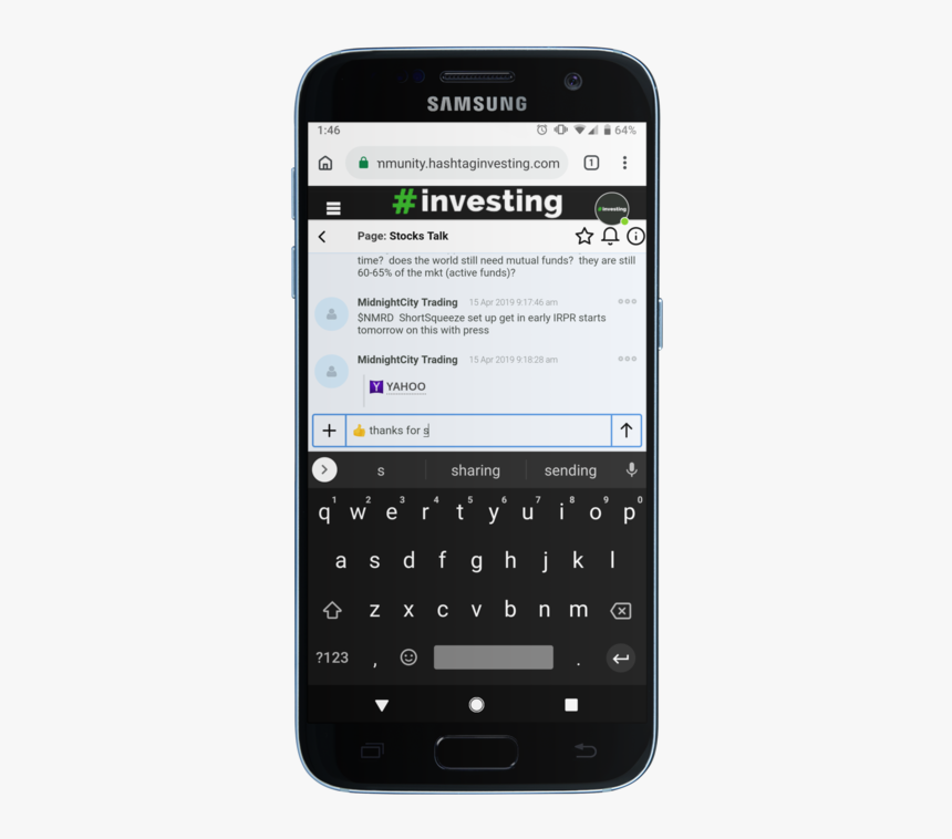 Hashtag Investing - Smartphone, HD Png Download, Free Download