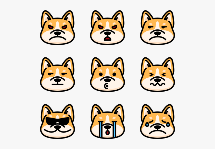 Corgi Dog Emoticons - Shiba Inu, HD Png Download, Free Download